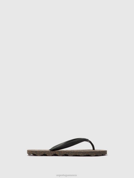 Asportuguesas Flip-Flops Men BLACK & BLACK STRAP BEACH FLIP-FLOPS BASE 226H169