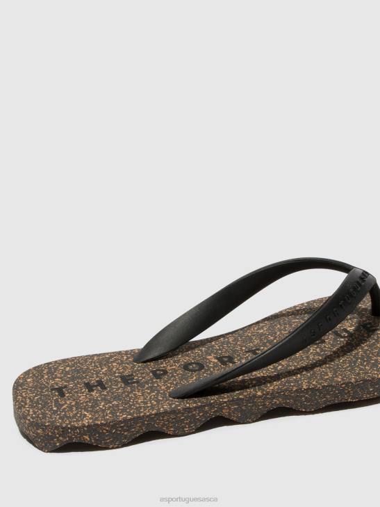 Asportuguesas Flip-Flops Men BLACK & BLACK STRAP BEACH FLIP-FLOPS BASE 226H169