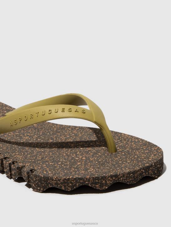 Asportuguesas Flip-Flops Men BLACK & MLT. GOLD STRAP BEACH FLIP-FLOPS BUMPY 226H175