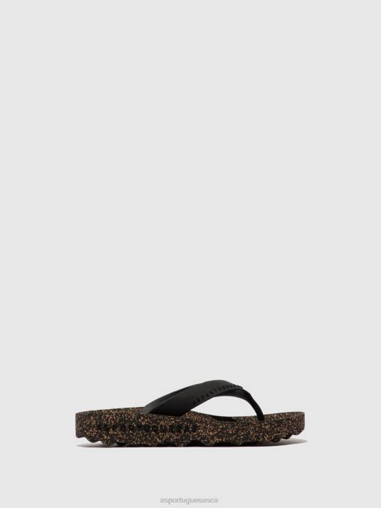 Asportuguesas Flip-Flops Men BLACK RUBBER STRAP CASUAL FLIP-FLOPS FEEL 226H173
