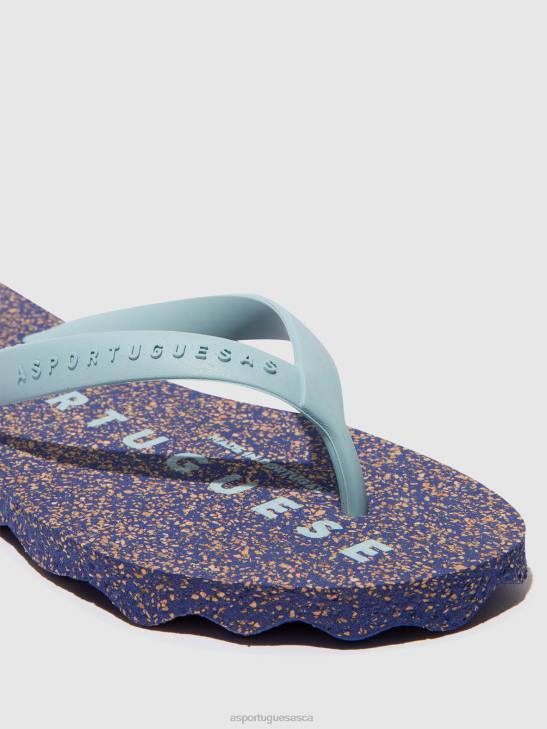 Asportuguesas Flip-Flops Men BLUE & CLOUD STRAP BEACH FLIP-FLOPS BASE 226H180