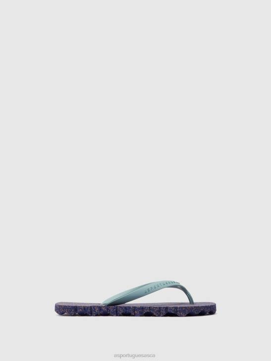 Asportuguesas Flip-Flops Men BLUE & CLOUD STRAP BEACH FLIP-FLOPS BUMPY 226H181