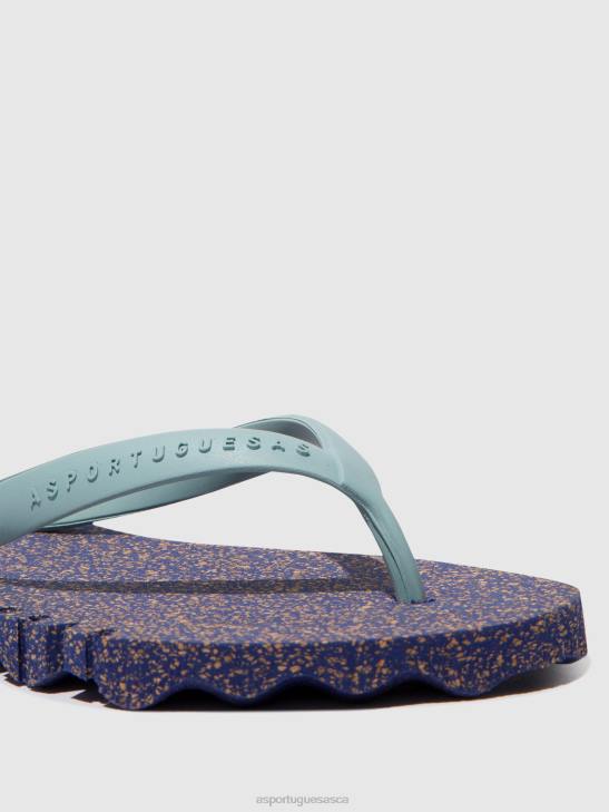 Asportuguesas Flip-Flops Men BLUE & CLOUD STRAP BEACH FLIP-FLOPS BUMPY 226H181
