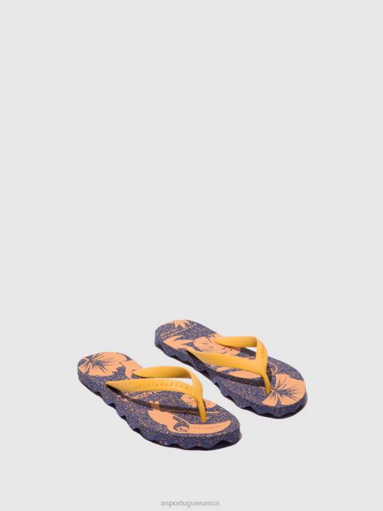 Asportuguesas Flip-Flops Men BLUE & YELLOW STRAP BEACH FLIP-FLOPS AMAZONIA 226H176