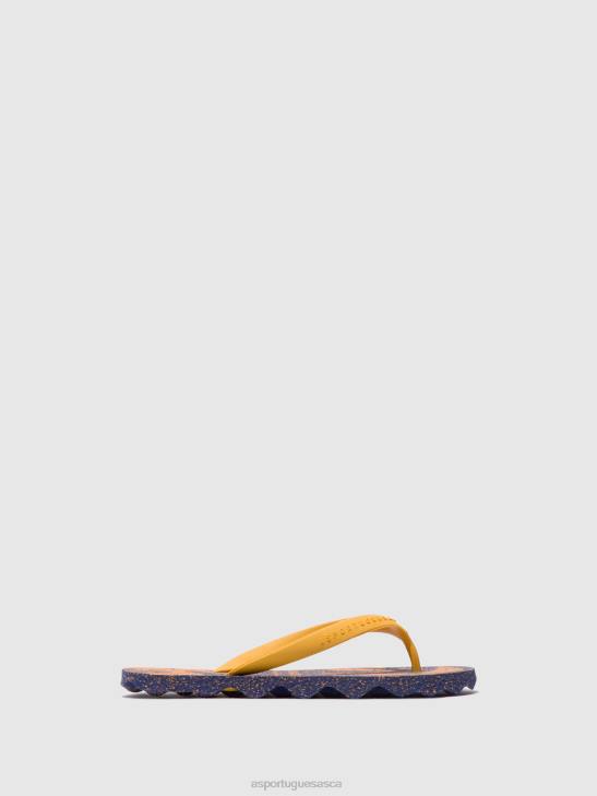 Asportuguesas Flip-Flops Men BLUE & YELLOW STRAP BEACH FLIP-FLOPS AMAZONIA 226H176