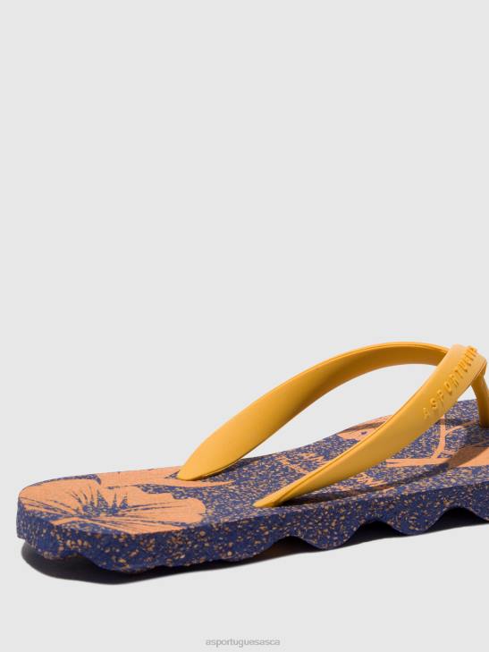 Asportuguesas Flip-Flops Men BLUE & YELLOW STRAP BEACH FLIP-FLOPS AMAZONIA 226H176