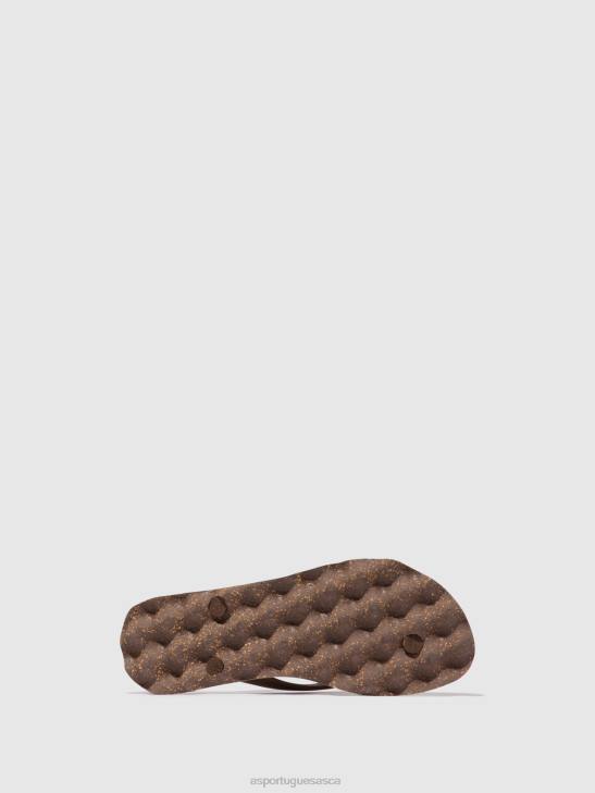 Asportuguesas Flip-Flops Men BROWN & BROWN STRAP BEACH FLIP-FLOPS BASE 226H170