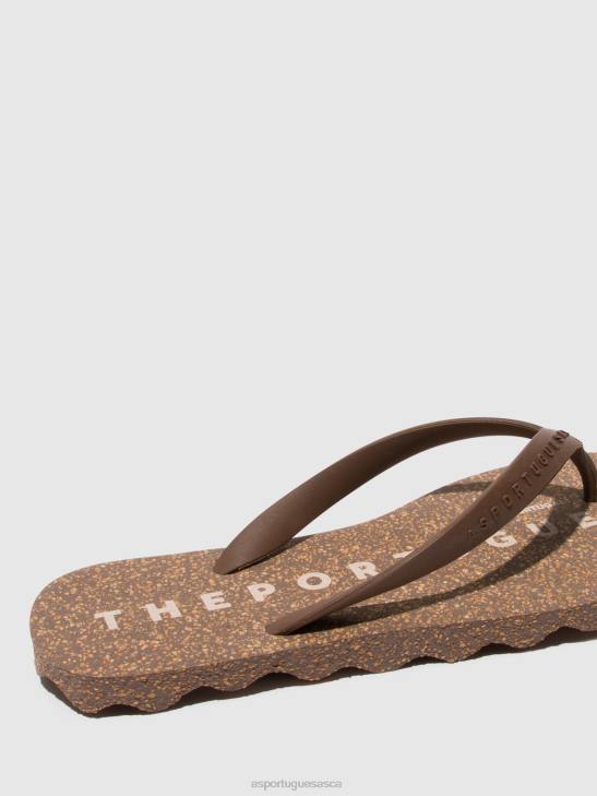 Asportuguesas Flip-Flops Men BROWN & BROWN STRAP BEACH FLIP-FLOPS BASE 226H170