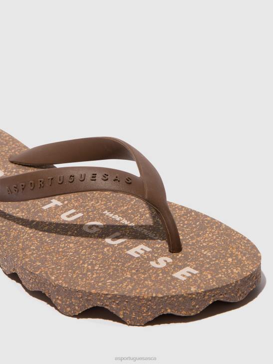 Asportuguesas Flip-Flops Men BROWN & BROWN STRAP BEACH FLIP-FLOPS BASE 226H170