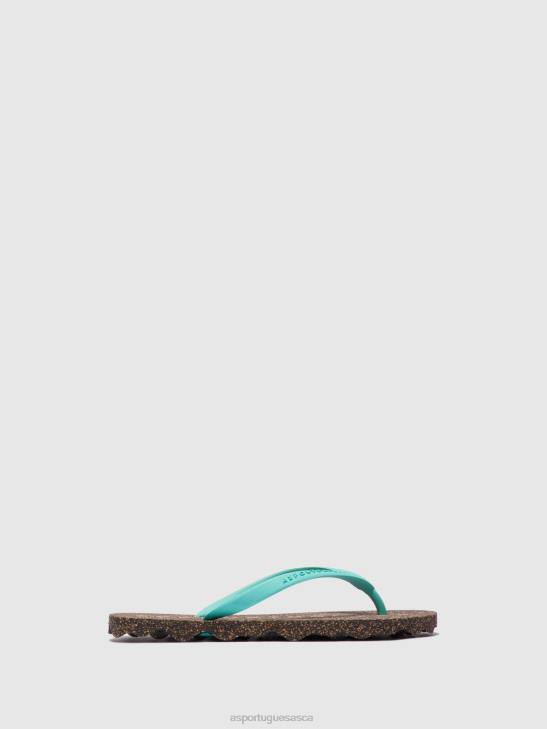 Asportuguesas Flip-Flops Men GREEN RUBBER STRAP BEACH FLIP-FLOPS BASE 226H182