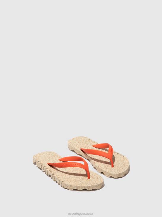Asportuguesas Flip-Flops Men NATURAL & RED STRAP BEACH FLIP-FLOPS BUMPY 226H184