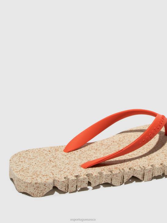 Asportuguesas Flip-Flops Men NATURAL & RED STRAP BEACH FLIP-FLOPS BUMPY 226H184