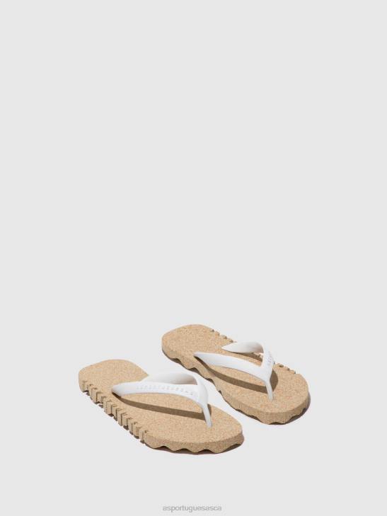 Asportuguesas Flip-Flops Men NATURAL & WHITE STRAP BEACH FLIP-FLOPS BUMPY 226H178