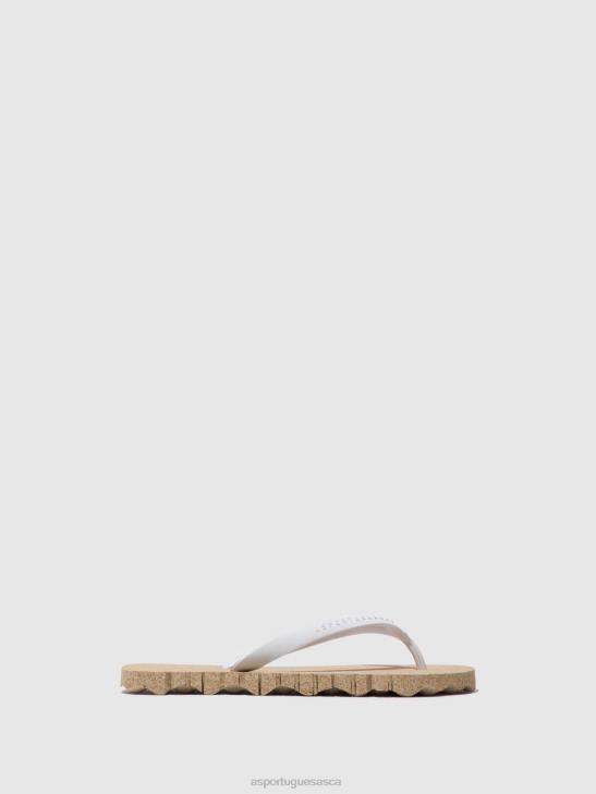Asportuguesas Flip-Flops Men NATURAL & WHITE STRAP BEACH FLIP-FLOPS BUMPY 226H178