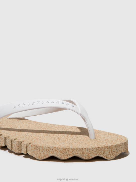 Asportuguesas Flip-Flops Men NATURAL & WHITE STRAP BEACH FLIP-FLOPS BUMPY 226H178