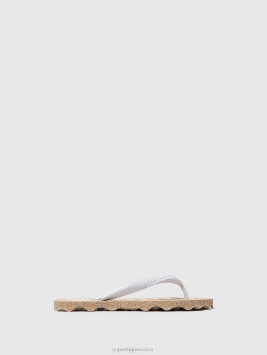 Asportuguesas Flip-Flops Men NATURAL & WHITE STRAP BEACH FLIP-FLOPS TURTLE 226H185