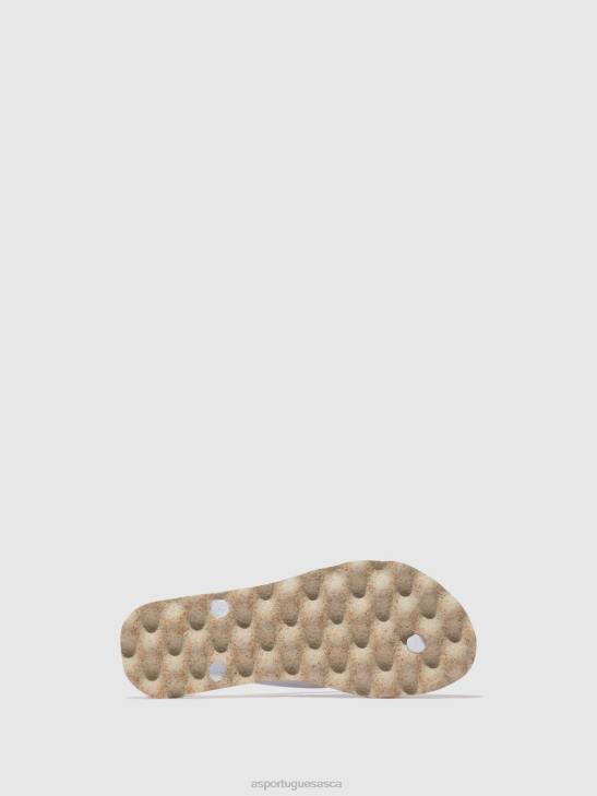Asportuguesas Flip-Flops Men NATURAL & WHITE STRAP BEACH FLIP-FLOPS TURTLE 226H185