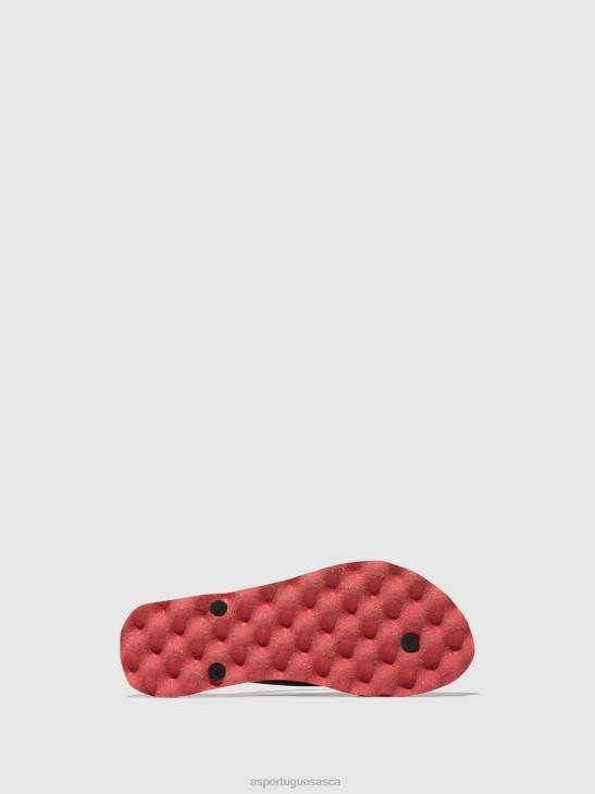 Asportuguesas Flip-Flops Men RED & BLACK STRAP BEACH FLIP-FLOPS CORALS 226H179