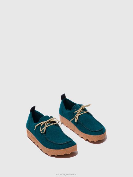 Asportuguesas Shoes Men PEACOCK BLUE LACE-UP SHOES CHAT 226H199