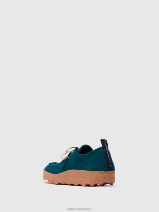 Asportuguesas Shoes Men PEACOCK BLUE LACE-UP SHOES CHAT 226H199