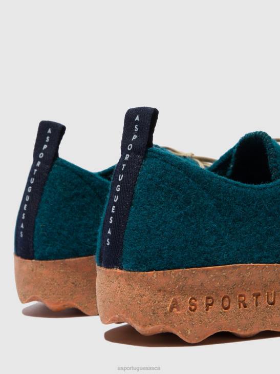 Asportuguesas Shoes Men PEACOCK BLUE LACE-UP SHOES CHAT 226H199