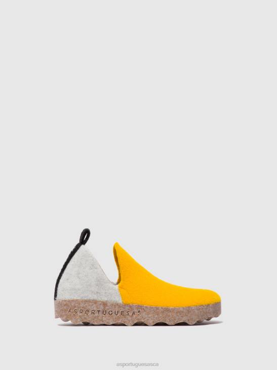 Asportuguesas Shoes Men WHITE YELLOW ROUND TOE SHOES CITY 226H197