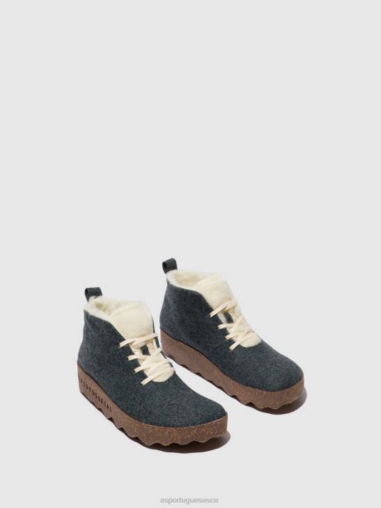 Asportuguesas Boots Women BLUE LACE-UP ANKLE BOOTS CAKE 226H167