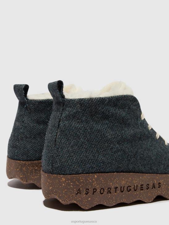 Asportuguesas Boots Women BLUE LACE-UP ANKLE BOOTS CAKE 226H167