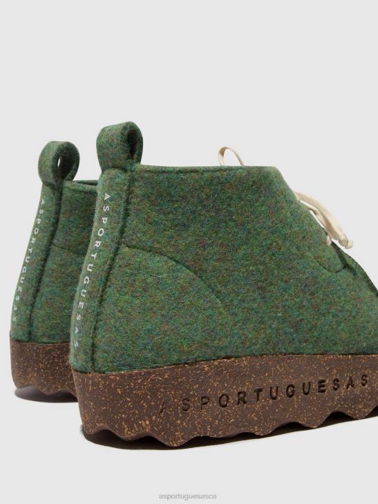 Asportuguesas Boots Women GREEN LACE-UP ANKLE BOOTS CODY 226H160