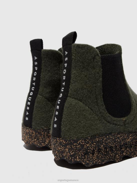 Asportuguesas Boots Women MILITARY GREEN CHELSEA ANKLE BOOTS CAIA 226H151
