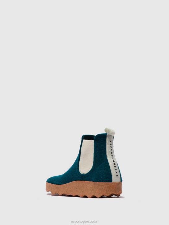 Asportuguesas Boots Women PEACOCK BLUE CHELSEA ANKLE BOOTS CAIA 226H150
