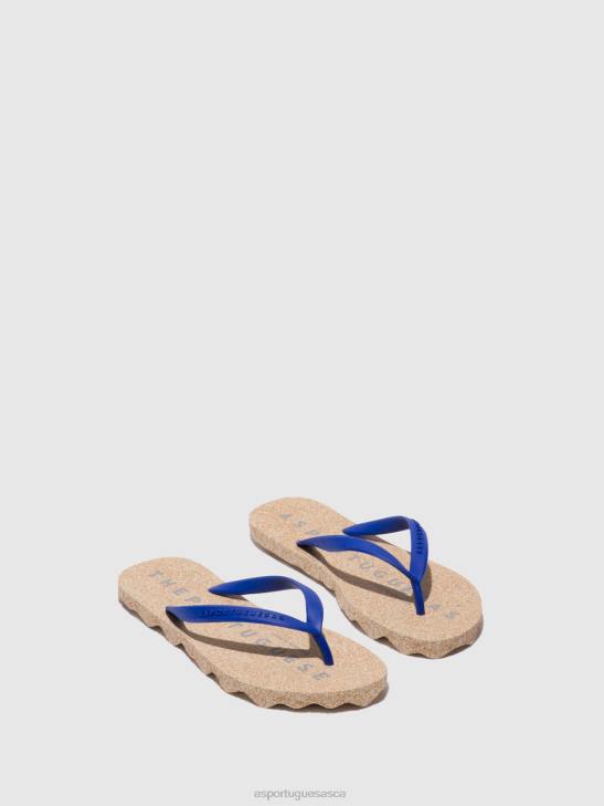 Asportuguesas Flip-Flops Women BLUE RUBBER STRAP BEACH FLIP-FLOPS BASE 226H3