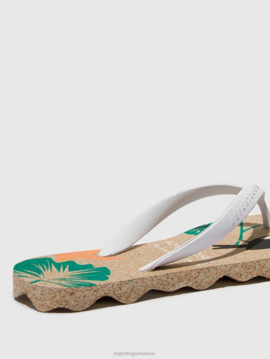Asportuguesas Flip-Flops Women NATURAL & WHITE STRAP BEACH FLIP-FLOPS AMAZONIA 226H5