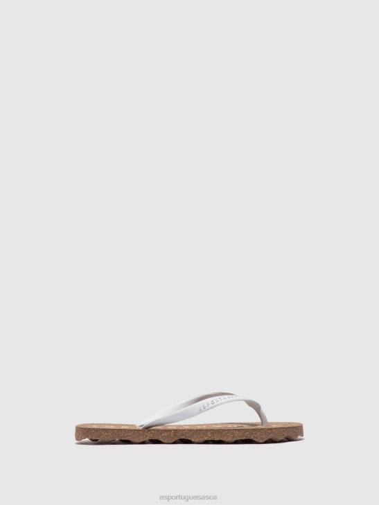 Asportuguesas Flip-Flops Women WHITE & RUBBER STRAP BEACH FLIP-FLOPS BASE 226H4