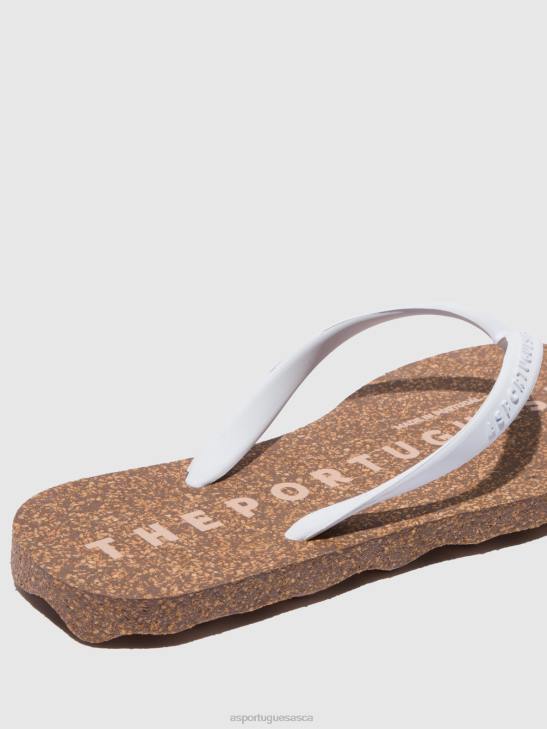 Asportuguesas Flip-Flops Women WHITE & RUBBER STRAP BEACH FLIP-FLOPS BASE 226H4
