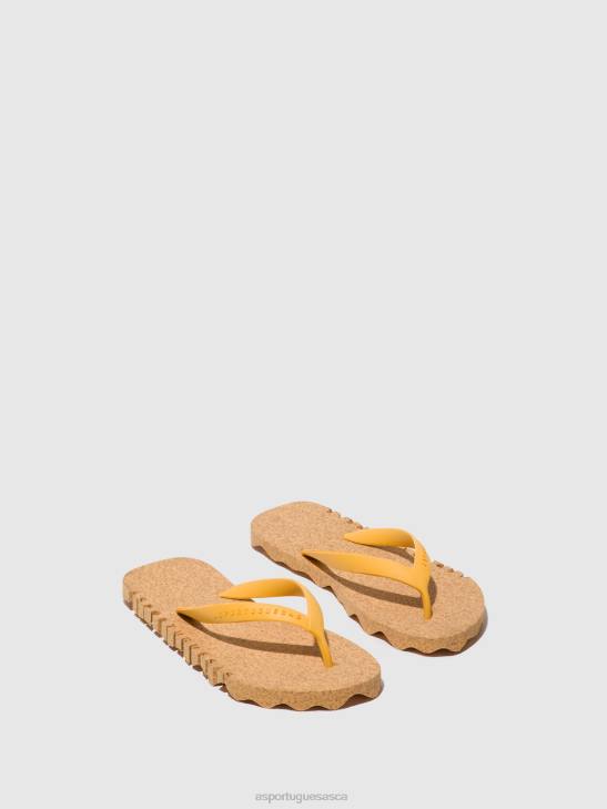 Asportuguesas Flip-Flops Women YELLOW & YELLOW STRAP BEACH FLIP-FLOPS BUMPY 226H1