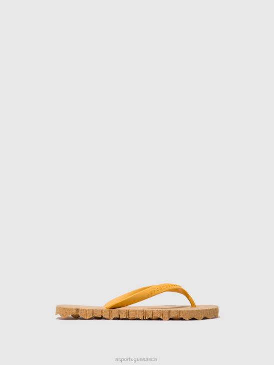 Asportuguesas Flip-Flops Women YELLOW & YELLOW STRAP BEACH FLIP-FLOPS BUMPY 226H1