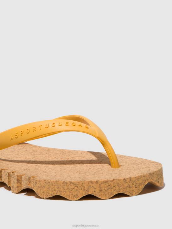 Asportuguesas Flip-Flops Women YELLOW & YELLOW STRAP BEACH FLIP-FLOPS BUMPY 226H1