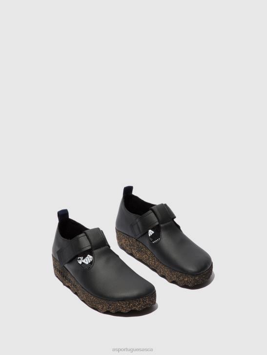 Asportuguesas Mary Jane Women BLACK VEGAN LEATHER MARY JANE SHOES CATE 226H36
