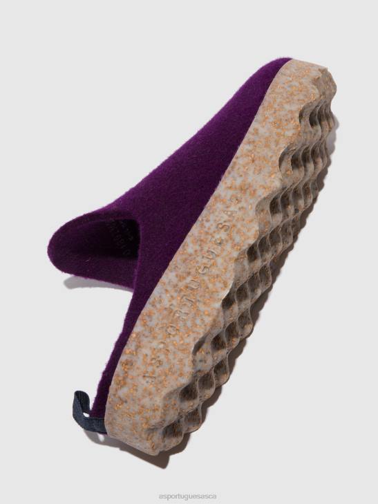 Asportuguesas Mules Women DARK PURPLE ROUND TOE MULES COME 226H125