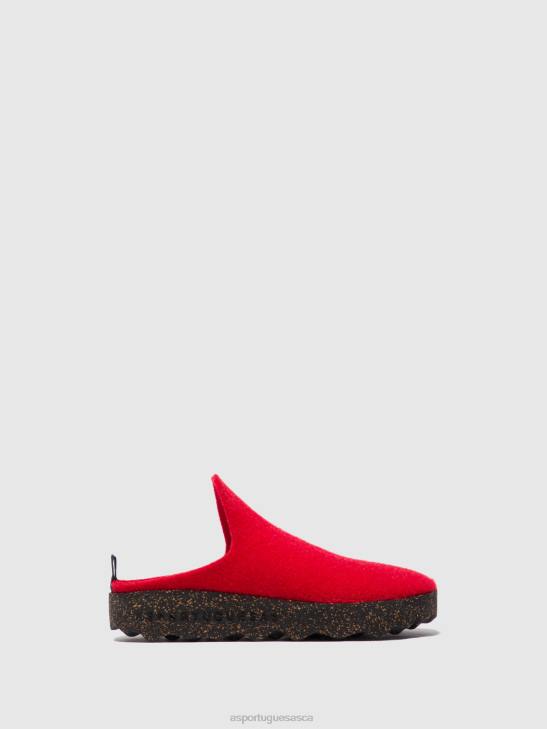 Asportuguesas Mules Women RED ROUND TOE MULES COME 226H142