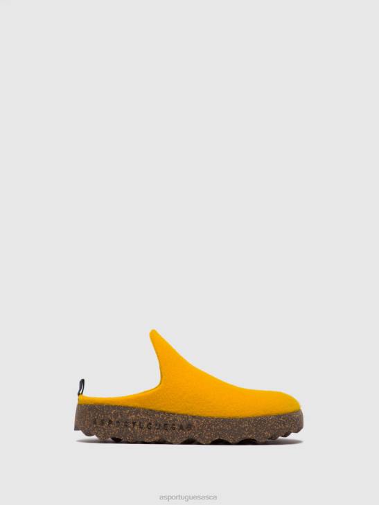 Asportuguesas Mules Women YELLOW ROUND TOE MULES COME 226H131