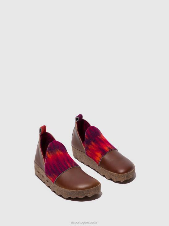 Asportuguesas Shoes Women BROWN/PINK ROUND TOE SHOES CITY 226H104