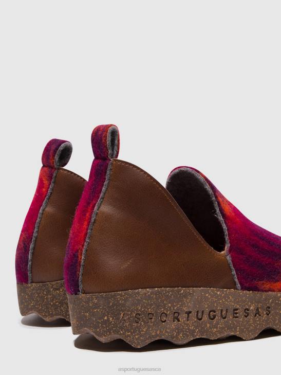 Asportuguesas Shoes Women BROWN/PINK ROUND TOE SHOES CITY 226H104