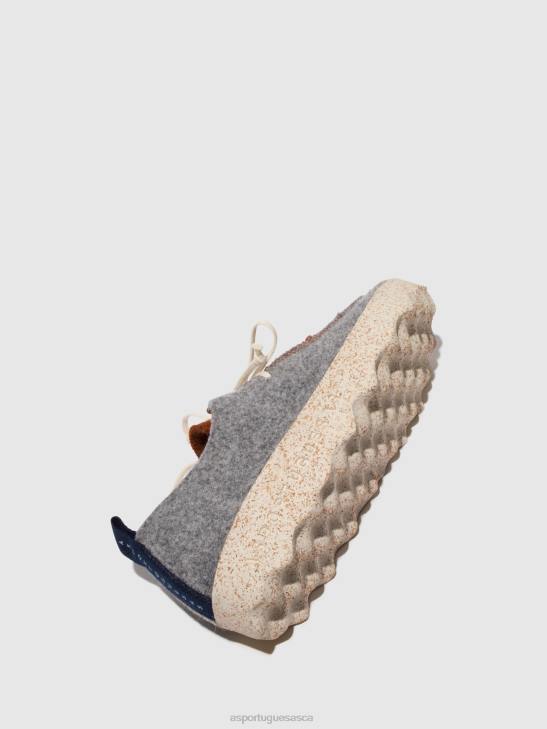 Asportuguesas Shoes Women CONCRETE/BROWN LACE-UP SHOES CHAT 226H114