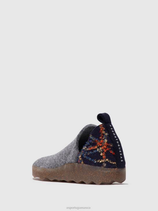 Asportuguesas Shoes Women CONCRETE FELT PRESENTE ROUND TOE SHOES CITY 226H51