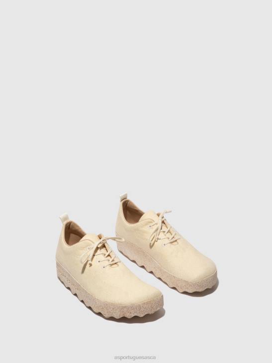 Asportuguesas Shoes Women CREAM PINATEX SLIP-ON SHOES CAMP 226H90