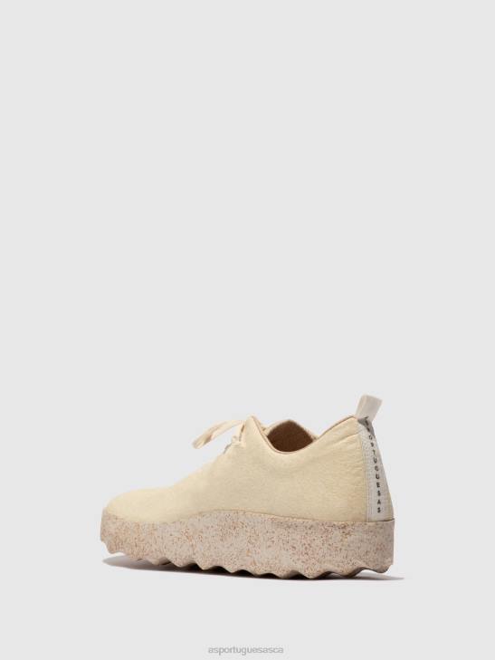 Asportuguesas Shoes Women CREAM PINATEX SLIP-ON SHOES CAMP 226H90