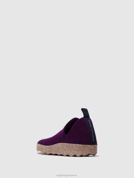 Asportuguesas Shoes Women DARK PURPLE ROUND TOE SHOES CITY 226H49