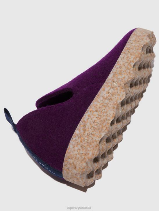 Asportuguesas Shoes Women DARK PURPLE ROUND TOE SHOES CITY 226H49